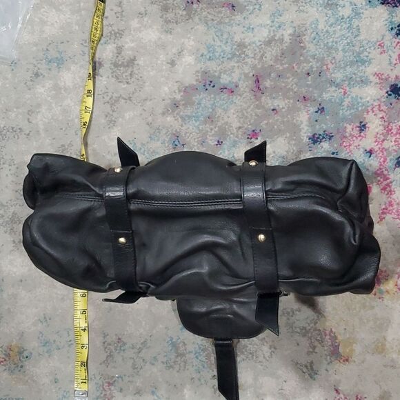 Botkier Sasha Large Leather Satchel Hobo Bag in Black - Picture 7 of 16